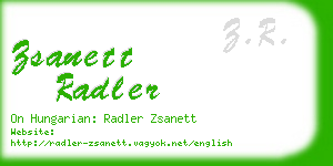 zsanett radler business card